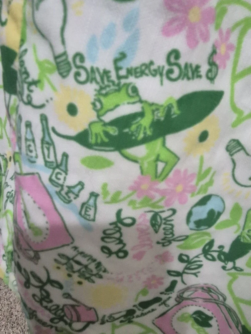 Lilly Pulitzer Originals “Lilly Loves Green” Strapless Mini Dress Frog Novelty - Picture 5 of 11